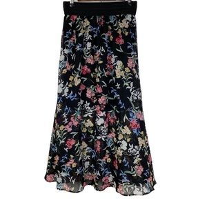 Robert Louis Floral Maxi Skirt - Black, Pink, Blue